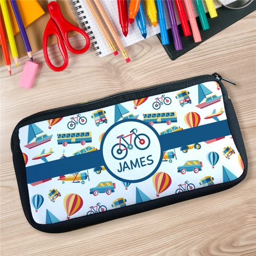 Personalized Transportation Pencil Case
