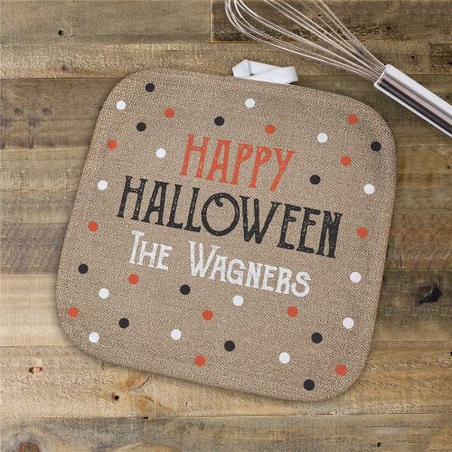 Personalized Happy Halloween Pot Holder