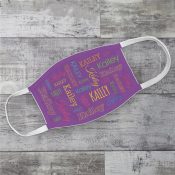 Personalized Name Word Art Rainbow Colored Youth Face Mask