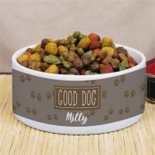 Personalized Good Dog Pet Bowl