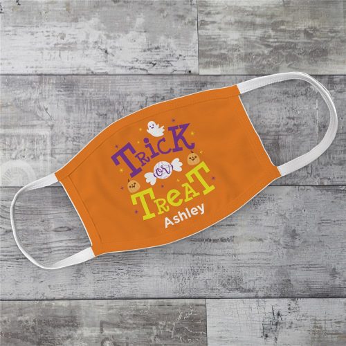 Personalized Trick or Treat Adult Face Mask