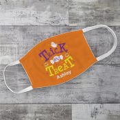 Personalized Trick or Treat Youth Face Mask