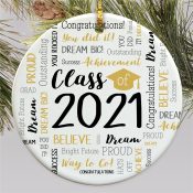 Class of 2021 Word Art Ornament