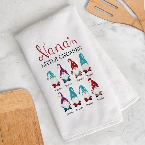 Personalized Little Gnomies Dish Towel