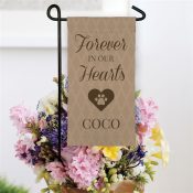 Personalized Forever In Our Hearts Diamond Background Mini Garden Flag