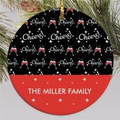 Personalized Cheers Round Disc Ornament
