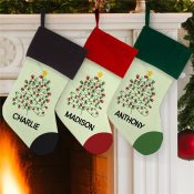 Personalized Paws Christmas Tree Stocking