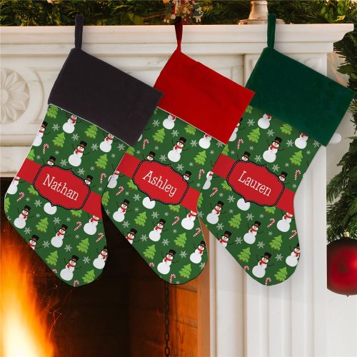 Personalized Snowmen Stocking