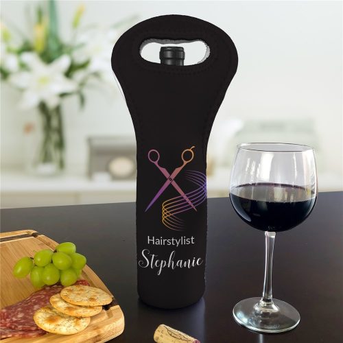 Personalized Hairstylist Wine Gift Bag
