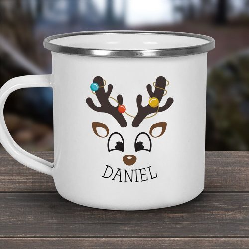 Personalized Reindeer Camper Mug