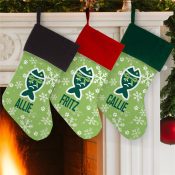 Personalized Fish with Snowflakes Stocking