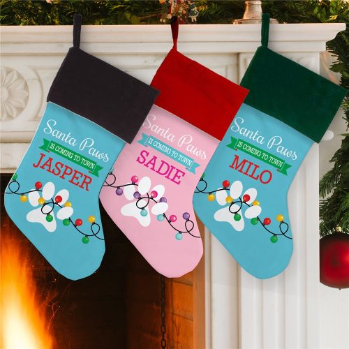 Personalized Santa Paws Stocking