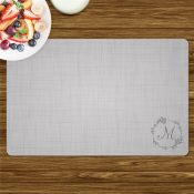 Personalized Leafy Wreath with Initial Placemat