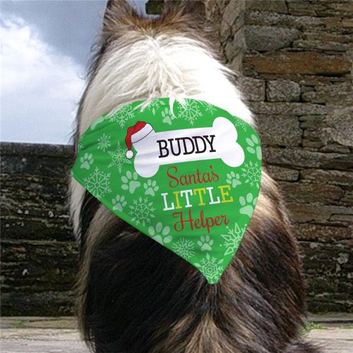 Personalized Santa's Little Helper Pet Bandana