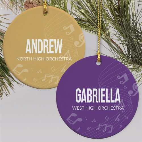 Personalized Music Notes Ornament