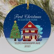 Personalized First Christmas in Our New Home Ornament