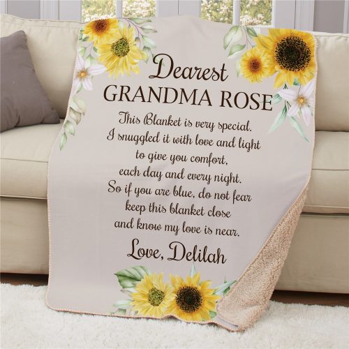 Personalized Sunflower Poem Sherpa