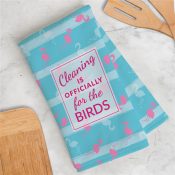 Cleaning Is For The Birds Dish Towel