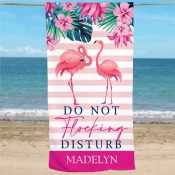 Personalized Do Not Flocking Disturb Beach Towel