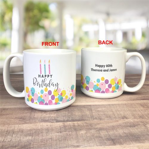 Personalized Birthday Bubbles Large Mug