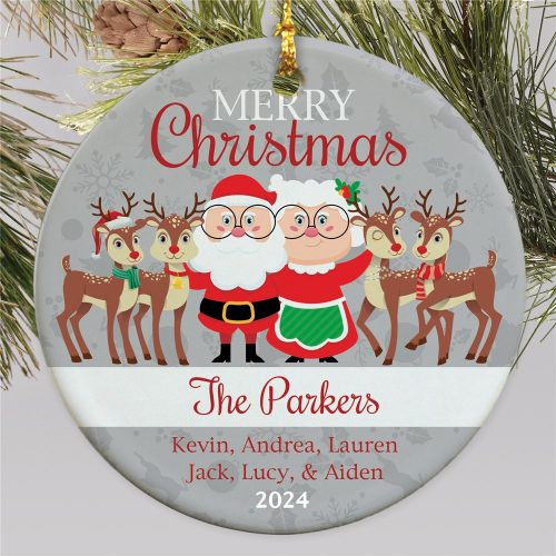 Personalized Santa Family Ornament