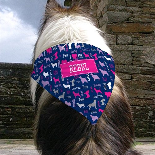 Personalized Multi Color Static Breed Pet Bandana