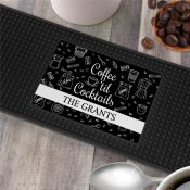 Personalized Coffee 'til Cocktails Bar Mat