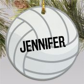 Personalized Volleyball Round Ornament