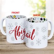 Personalized Snowflakes with Name Christmas Mug