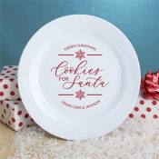 Personalized Cookies for Santa Script Plate