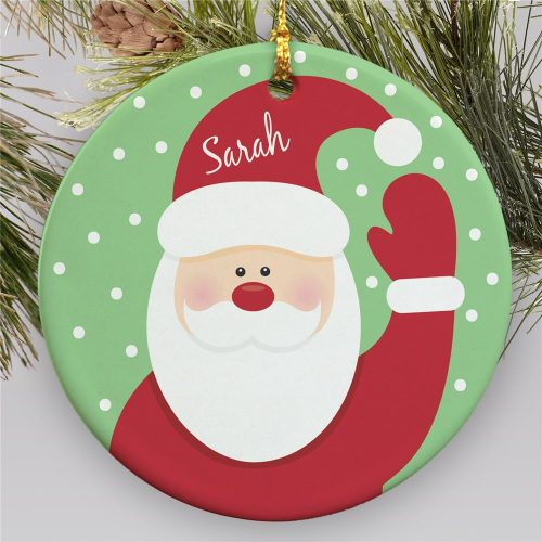 Round Santa Ornament