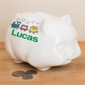 Personalized Choo Choo Train Piggy Bank