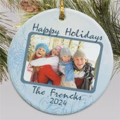 Happy Holidays Photo Ornament
