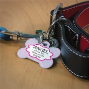 Personalized Diamonds Dog Bone Tag