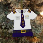 Personalized Ceramic Airplane Pilot Ornament