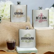 Personalized Wedding Party Initial Flask