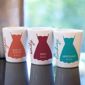 Personalized Bridal Party Dress Shot Glass