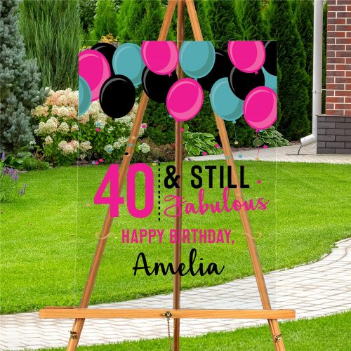 Personalized Sassy Birthday Acrylic Sign