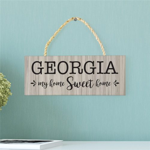 Personalized My Home Sweet Home Rope Hanging Sign