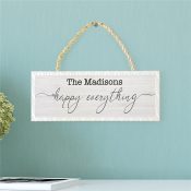 Personalized Happy Everything Rope Hanging Sign