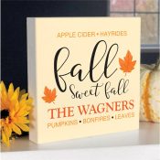 Personalized Fall Sweet Fall 6x6 Table Top Sign