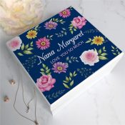 Personalized Flower Pattern Jewelry Box