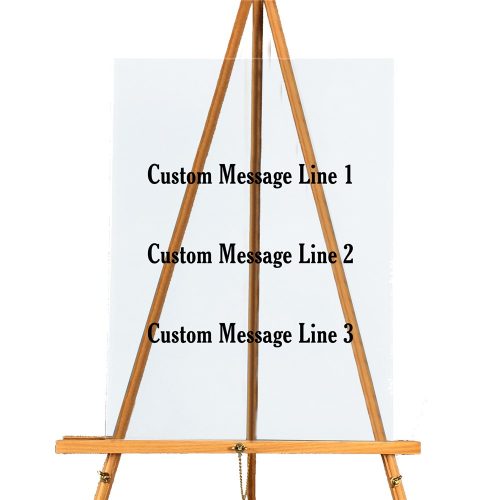 Personalized Serif Custom Message Acrylic Sign