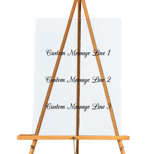 Personalized Script Custom Message Acrylic Sign