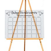 Personalized Hand Drawn Hearts Calendar Acrylic Sign