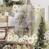 Personalized Daisies with Leaves Acrylic Sign