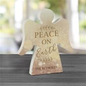 Personalized Peace on Earth Angel Sign