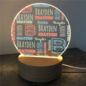 Personalized Kid's Name Round LED Sign