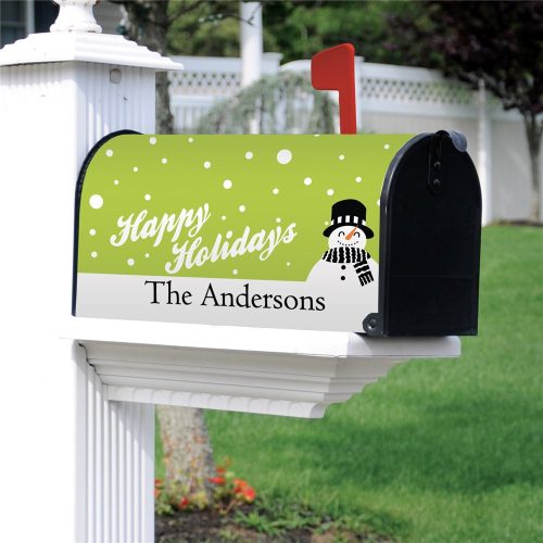 Personalized Happy Holidays Mailbox Cover