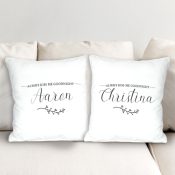 Personalized Always Kiss Me Goodnight Throw Pillow Set